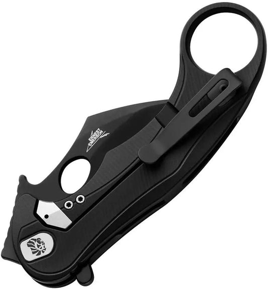 LionSTEEL Leone Mid Framelock Karambit Knife M390 Black EDC by LionSTEEL
