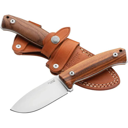 LionSTEEL M2M Fixed Blade Knife For Outdoor Enthusiasts With M390 Satin Blade Santos Wood Handle Full Tang Sheath by LionSTEEL