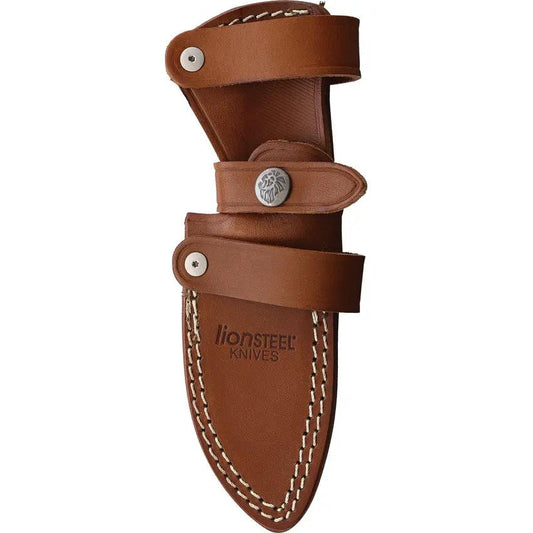LionSteel M2M Fixed Blade Knife Olive Wood Handle M390 Full Tang with Lanyard Hole and Belt Sheath for EDC Enthusiasts by LionSTEEL