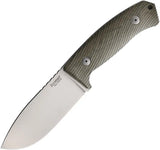 LionSTEEL M3 Fixed Blade Knife Niolox Tool Steel Full Tang Green Canvas Micarta Handle With Leather Sheath For Outdoors by LionSTEEL