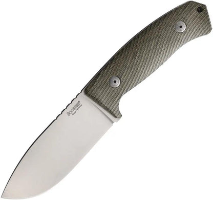 LionSTEEL M3 Fixed Blade Knife Niolox Tool Steel Full Tang Green Canvas Micarta Handle With Leather Sheath For Outdoors by LionSTEEL