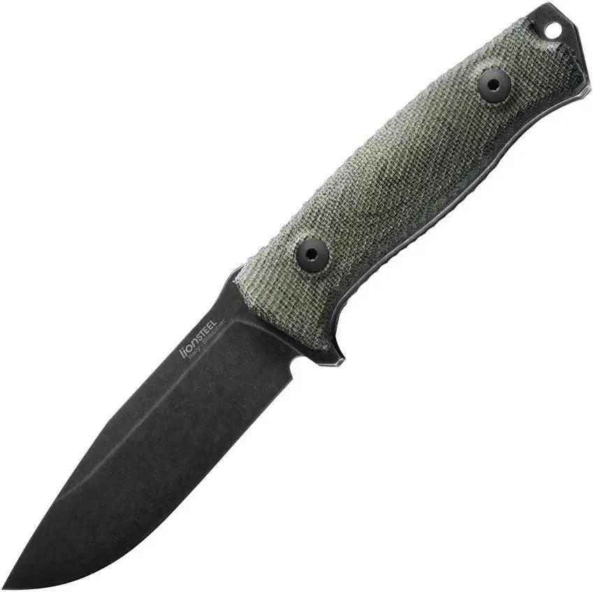 LionSTEEL M5 Fixed Blade Knife With Green Micarta Handle Sleipner Steel PVD Blade For Rugged Outdoor EDC Enthusiasts by LionSTEEL