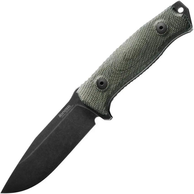 LionSTEEL M5 Fixed Blade Knife With Green Micarta Handle Sleipner Steel PVD Blade For Rugged Outdoor EDC Enthusiasts by LionSTEEL