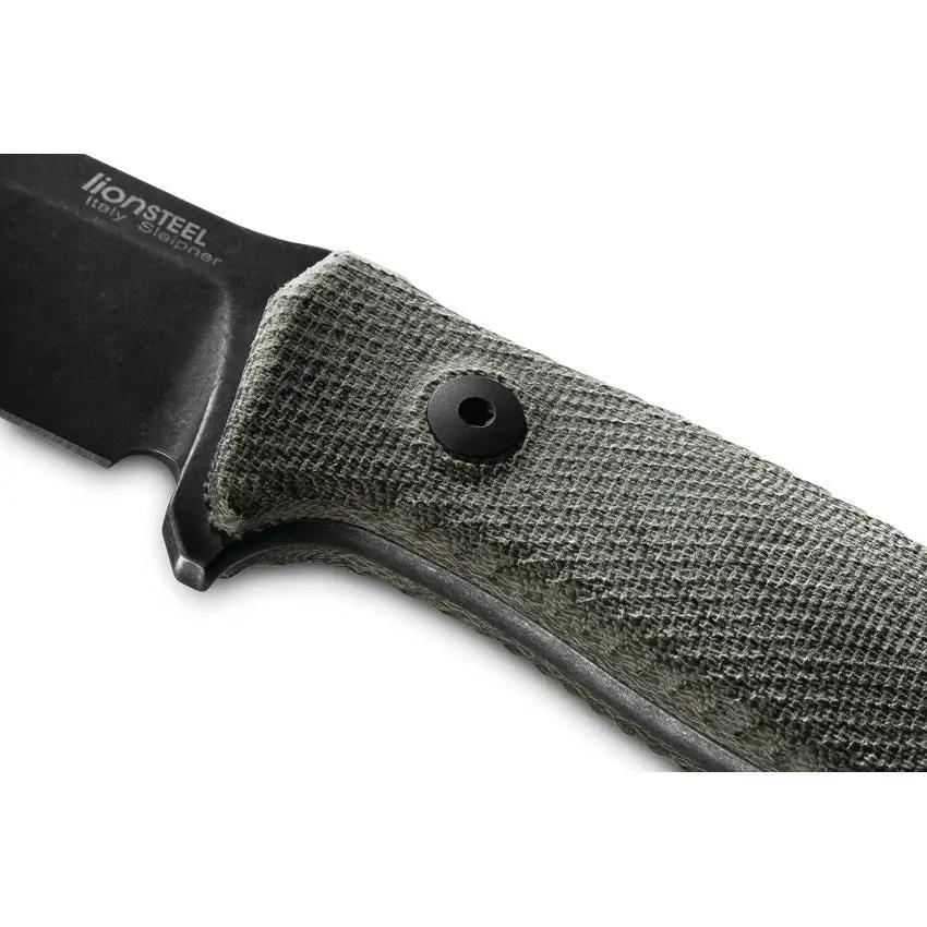 LionSTEEL M5 Fixed Blade Knife With Green Micarta Handle Sleipner Steel PVD Blade For Rugged Outdoor EDC Enthusiasts by LionSTEEL
