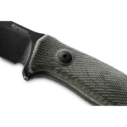 LionSTEEL M5 Fixed Blade Knife With Green Micarta Handle Sleipner Steel PVD Blade For Rugged Outdoor EDC Enthusiasts by LionSTEEL