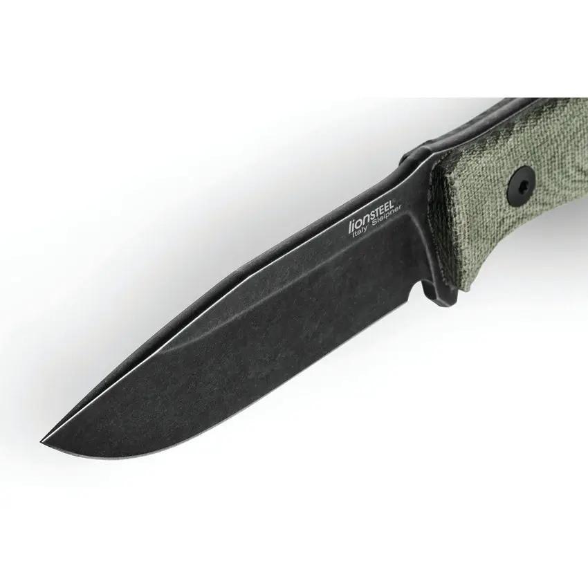 LionSTEEL M5 Fixed Blade Knife With Green Micarta Handle Sleipner Steel PVD Blade For Rugged Outdoor EDC Enthusiasts by LionSTEEL