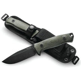 LionSTEEL M5 Fixed Blade Knife With Green Micarta Handle Sleipner Steel PVD Blade For Rugged Outdoor EDC Enthusiasts by LionSTEEL