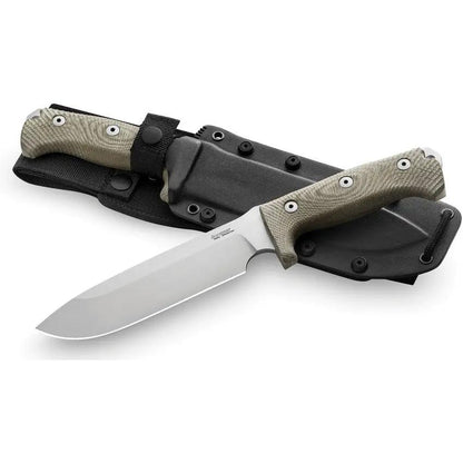 LionSTEEL M7 Fixed Blade Knife Sleipner Tool Steel Full Tang Green Micarta Handle MOLLE Sheath For Outdoor Enthusiasts by LionSTEEL