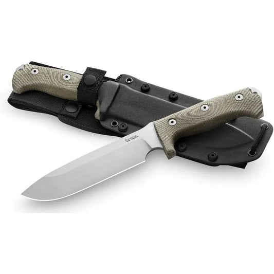 LionSTEEL M7 Fixed Blade Knife Sleipner Tool Steel Full Tang Green Micarta Handle MOLLE Sheath For Outdoor Enthusiasts by LionSTEEL
