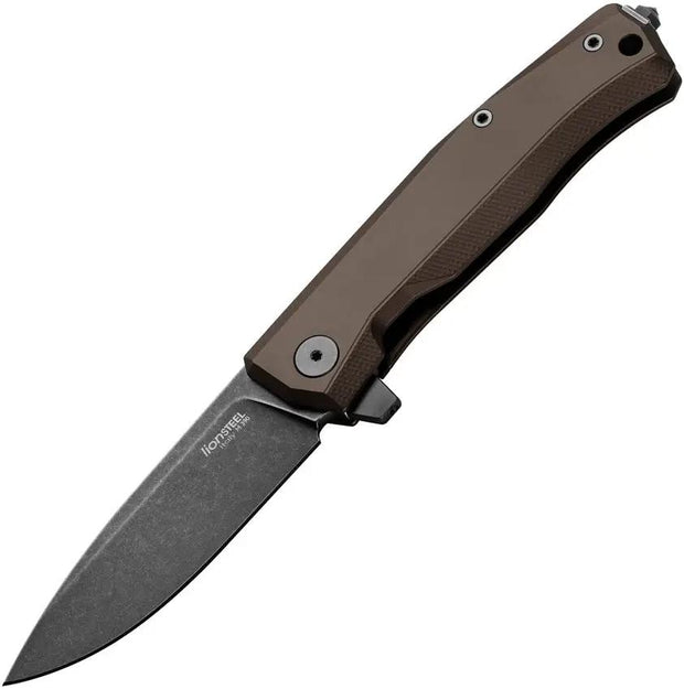 LionSteel Myto Framelock Knife M390 PVD Coated Blade Earth Brown Aluminum Handle EDC Everyday Carry by LionSTEEL