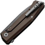 LionSteel Myto Framelock Knife M390 PVD Coated Blade Earth Brown Aluminum Handle EDC Everyday Carry by LionSTEEL