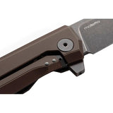 LionSteel Myto Framelock Knife M390 PVD Coated Blade Earth Brown Aluminum Handle EDC Everyday Carry by LionSTEEL