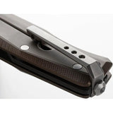 LionSteel Myto Framelock Folding Knife M390 Satin Blade Aluminum Brown Handle Glass Breaker For Everyday Carry by LionSTEEL