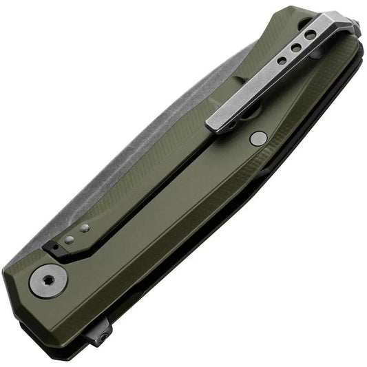 LionSteel Myto Framelock Knife Green Aluminum Handle M390 Blade Extended Tang Glass Breaker EDC Enthusiasts by LionSTEEL