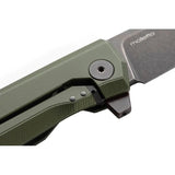 LionSteel Myto Framelock Knife Green Aluminum Handle M390 Blade Extended Tang Glass Breaker EDC Enthusiasts by LionSTEEL