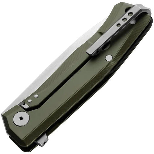 LionSteel Myto Framelock Aluminum Green Knife With M390 Blade For EDC Enthusiasts Glass Breaker Lanyard Hole Pocket Clip by LionSTEEL