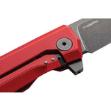 LionSTEEL Myto Framelock Red Aluminum EDC Knife With M390 Blade And Glass Breaker by LionSTEEL