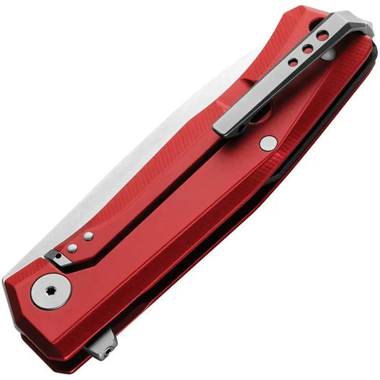 LionSteel Myto Framelock Aluminum Red MT01A RS Folding Knife With 3.25in M390 Blade Glass Breaker EDC Favorite by LionSTEEL