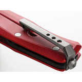 LionSteel Myto Framelock Aluminum Red MT01A RS Folding Knife With 3.25in M390 Blade Glass Breaker EDC Favorite by LionSTEEL