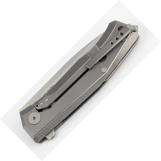 LionSTEEL Myto Framelock Titanium MT01 GY EDC Knife With M390 Blade Glass Breaker Lanyard Hole by LionSTEEL
