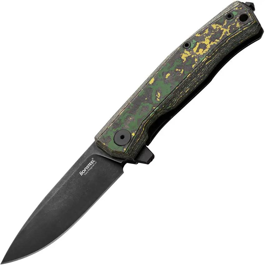LionSteel Myto Framelock CPM MagnaCut Knife Toxic Storm Carbon Fiber Handle EDC Tactical by LionSTEEL