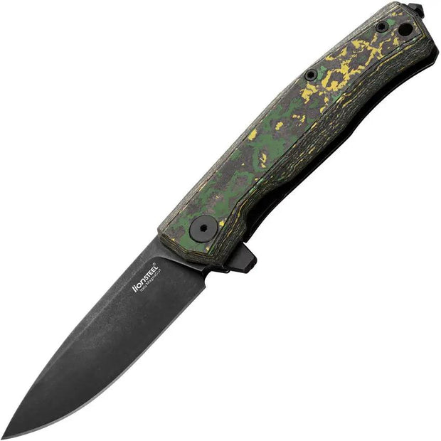 LionSteel Myto Framelock CPM MagnaCut Knife Toxic Storm Carbon Fiber Handle EDC Tactical by LionSTEEL