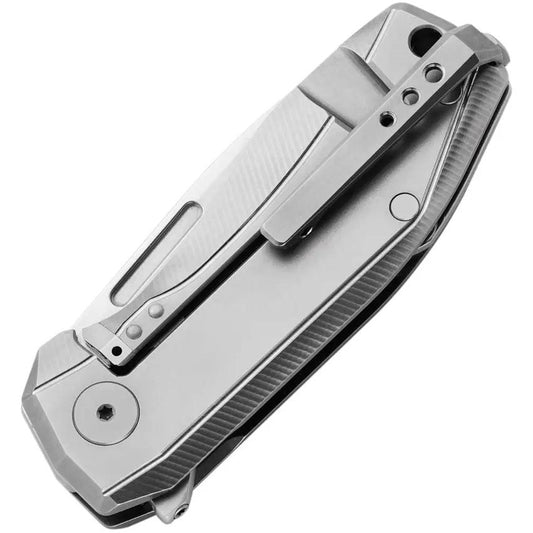 LionSteel Nano Framelock Gray Ti EDC Enthusiast Knife With MagnaCut Blade And ReF Flipper Pro by LionSTEEL