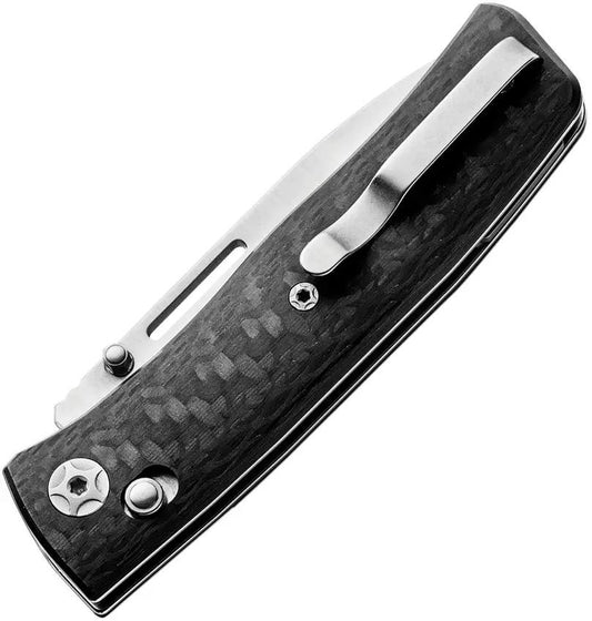 LionSteel Nini 1 Crossbar Lock Knife CF With M390 Satin Drop Point Blade Carbon Fiber Handle For EDC by LionSTEEL