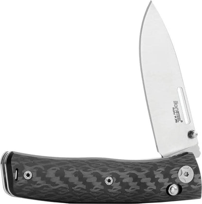 LionSteel Nini 1 Crossbar Lock Knife CF With M390 Satin Drop Point Blade Carbon Fiber Handle For EDC by LionSTEEL