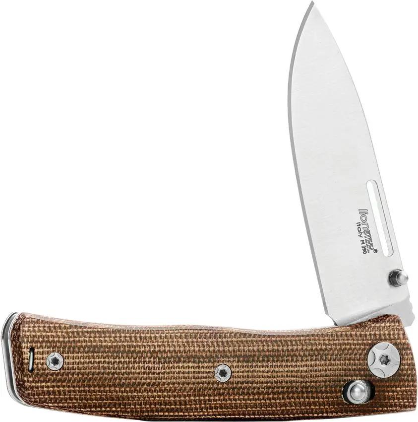 LionSteel Nini 1 Crossbar Lock Knife For EDC Enthusiasts With M390 Blade Natural Canvas Micarta Handle by LionSTEEL