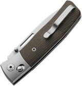 LionSteel Nini 2 Crossbar Lock Knife With M390 Blade, Green Micarta, Titanium Bolsters, EDC by LionSTEEL