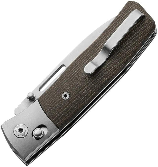LionSteel Nini 2 Crossbar Lock Knife With M390 Blade, Green Micarta, Titanium Bolsters, EDC by LionSTEEL