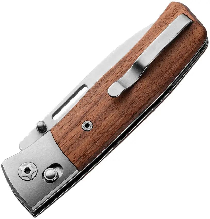 LionSteel Nini 2 Crossbar Lock Knife Santos Wood Handle M390 Blade Titanium Bolsters For EDC Enthusiasts by LionSTEEL