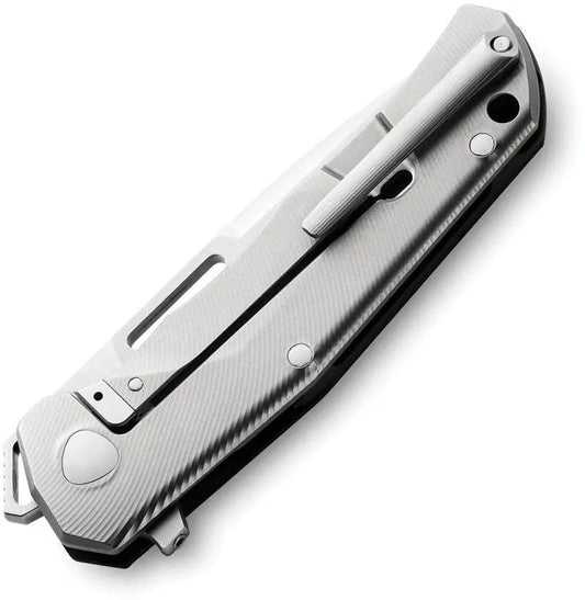 LionSteel Q4TTRO Framelock Knife Premium MagnaCut Steel Green Burlap Micarta Handle For EDC Enthusiasts by LionSTEEL