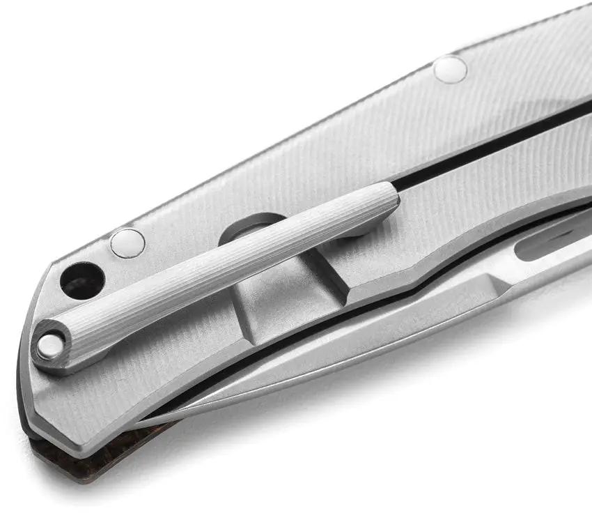 LionSteel Q4TTRO Framelock Knife Premium MagnaCut Steel Green Burlap Micarta Handle For EDC Enthusiasts by LionSTEEL