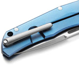 LionSTEEL Q4TTRO Framelock Blue Ti Handle MagnaCut 3.25in EDC Knife For Tactical Enthusiasts by LionSTEEL