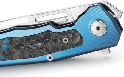 LionSTEEL Q4TTRO Framelock Blue Ti Handle MagnaCut 3.25in EDC Knife For Tactical Enthusiasts by LionSTEEL