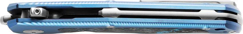 LionSTEEL Q4TTRO Framelock Blue Ti Handle MagnaCut 3.25in EDC Knife For Tactical Enthusiasts by LionSTEEL