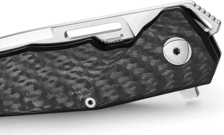 LionSTEEL Q4TTRO Framelock CF Premium MagnaCut Knife For EDC Enthusiasts With Carbon Fiber Handle And Titanium Back by LionSTEEL