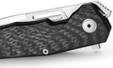 LionSTEEL Q4TTRO Framelock CF Premium MagnaCut Knife For EDC Enthusiasts With Carbon Fiber Handle And Titanium Back by LionSTEEL