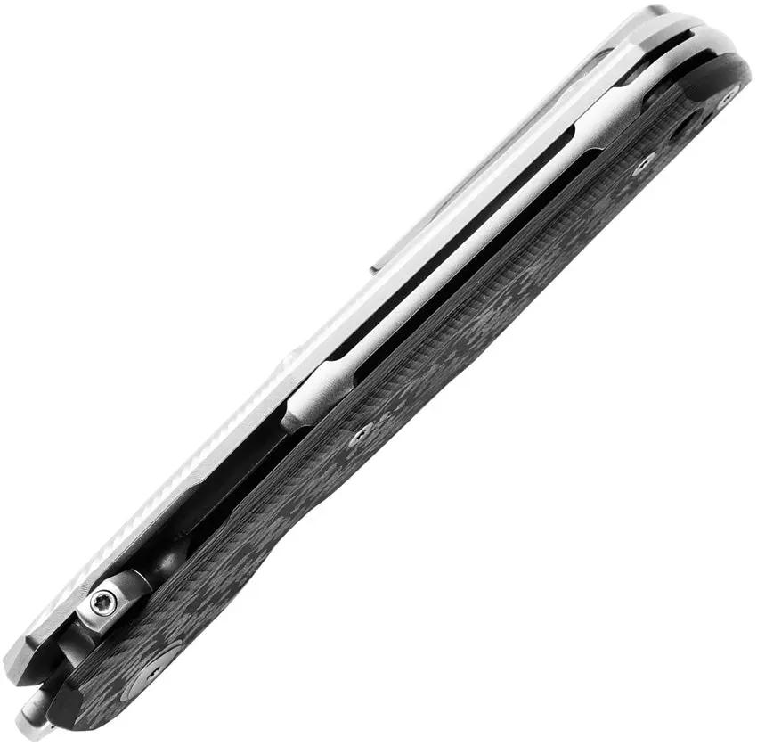 LionSTEEL Q4TTRO Framelock CF Premium MagnaCut Knife For EDC Enthusiasts With Carbon Fiber Handle And Titanium Back by LionSTEEL