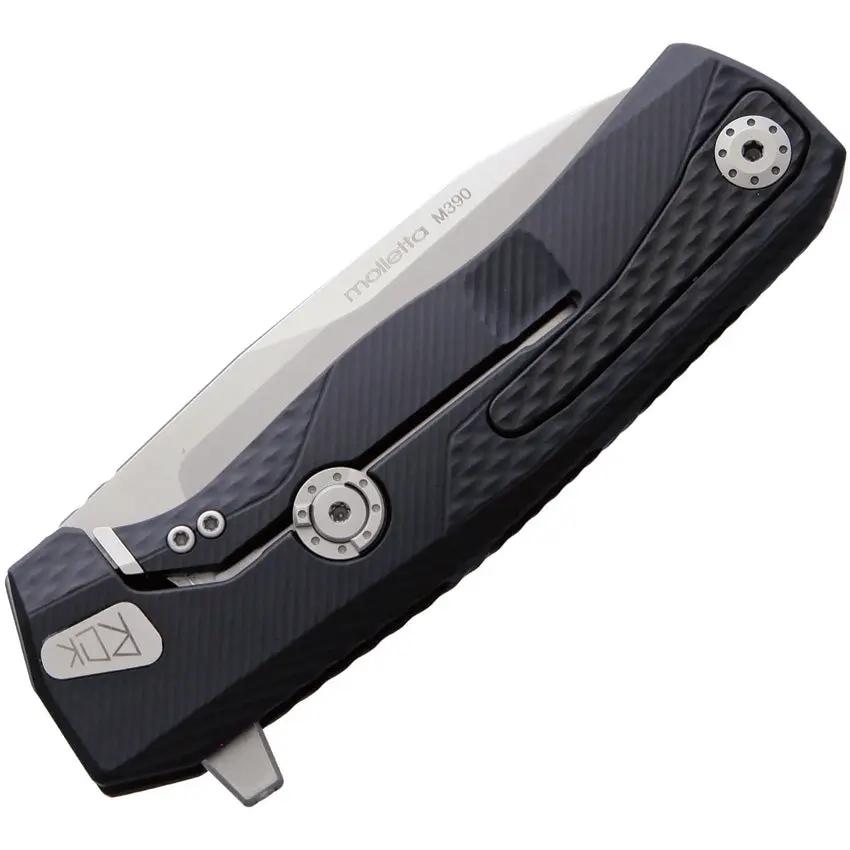 LionSTEEL ROK Framelock Premium EDC Knife With HWAYL Pocket Clip M390 Blade Black Aluminum Handle Removable Flipper by LionSTEEL