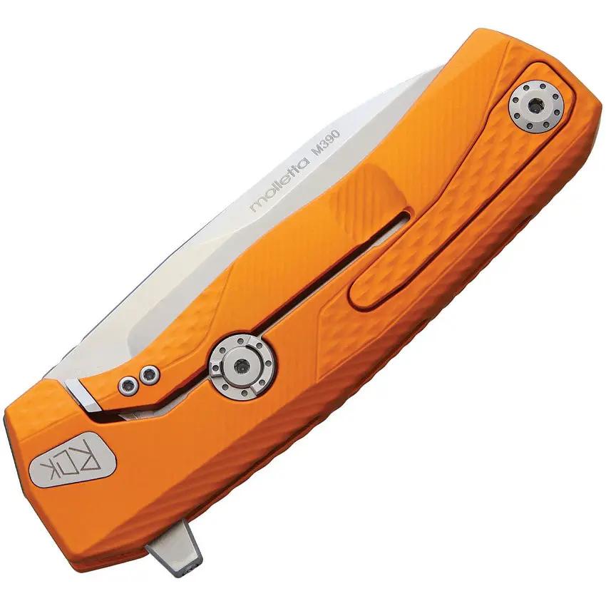 LionSTEEL ROK Framelock Orange EDC Knife With HWayl System And Bohler M390 Blade by LionSTEEL