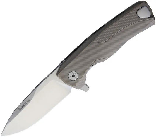 LionSTEEL ROK Titanium Linerlock Bronze Premium EDC Knife With Satin M390 Blade HWAYL Pocket Clip by LionSTEEL
