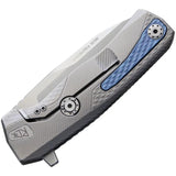 LionSTEEL Rok Titanium Framelock Knife Gray Rok G With M390 Blade And HWAYL Pocket Clip For EDC Enthusiasts by LionSTEEL