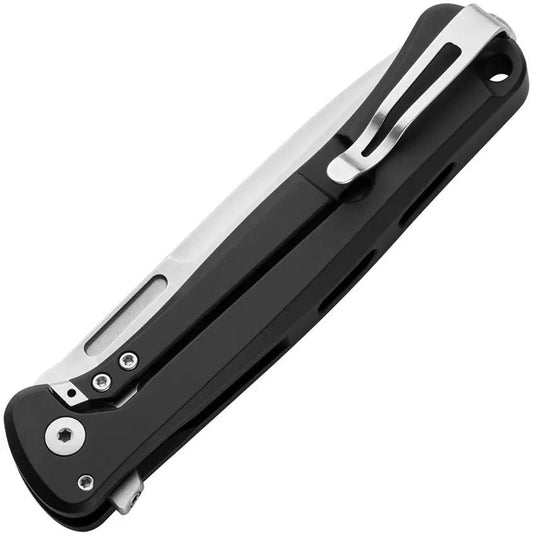 LionSTEEL Skinny Framelock Knife Premium MagnaCut Blade 3.5in 4.5in Closed Black Aluminum Handle Micarta Inlay EDC by LionSTEEL