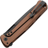 LionSTEEL Skinny Framelock Earth Knife SK01AEB CPM MagnaCut 3.5in Blade Brown Micarta Inlay For EDC by LionSTEEL