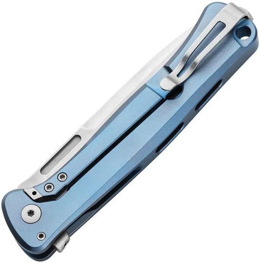 LionSteel Skinny Framelock Knife Blue Ti MagnaCut 3.5 Inch Blade For EDC Enthusiasts by LionSTEEL