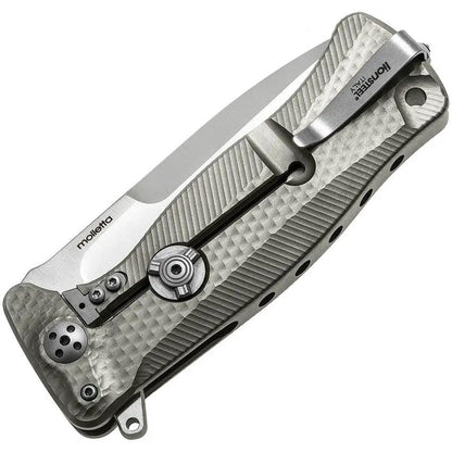 LionSteel SR11 Framelock Titanium Gray Knife for Premium EDC Enthusiasts with Sleipner Tool Steel Drop Point Blade by LionSTEEL