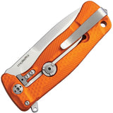 LionSTEEL SR22 Framelock Orange Satin Sleipner Tool Steel Blade EDC Knife For Outdoor Enthusiasts by LionSTEEL